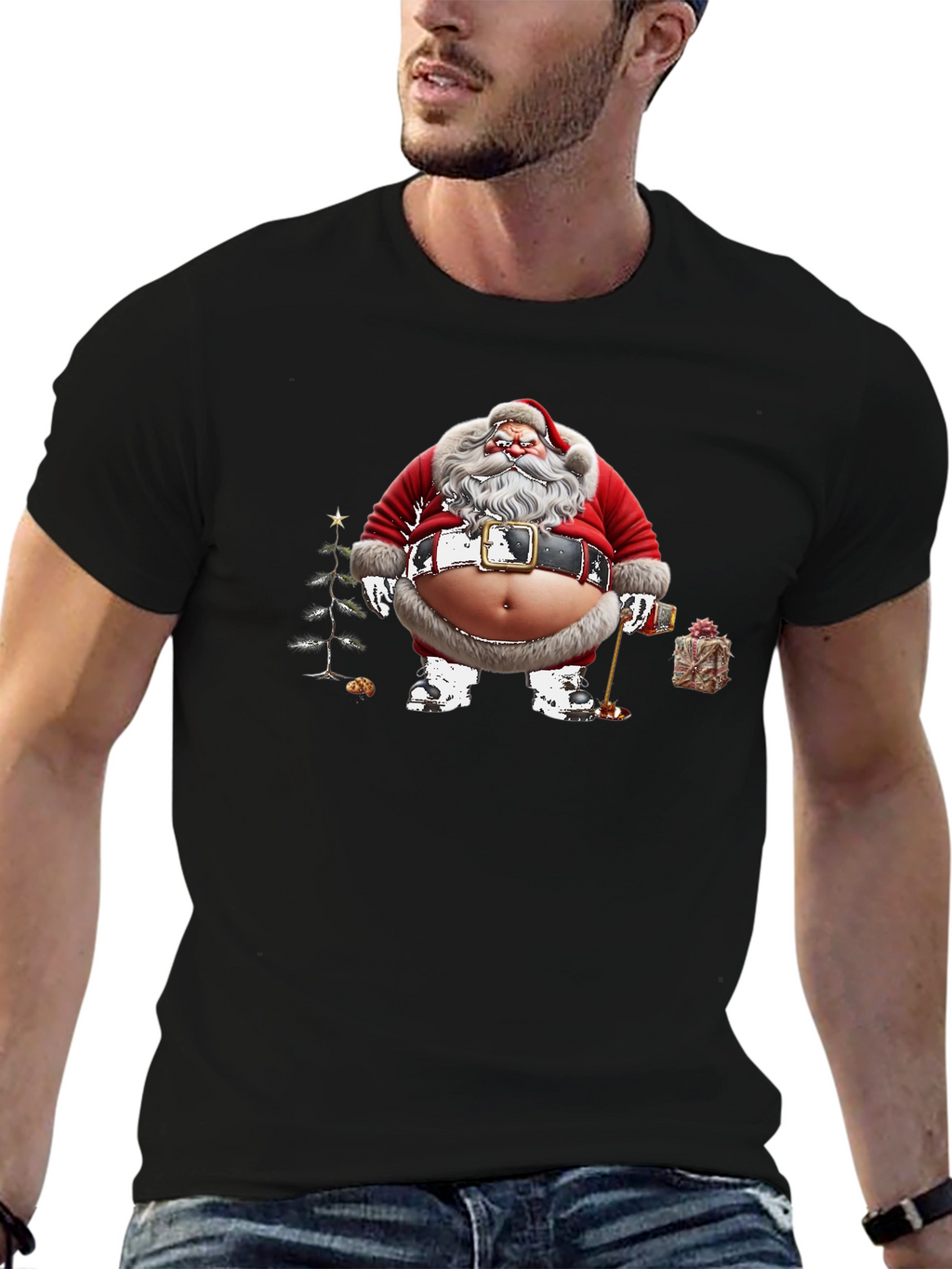 Grumpy Santa T-Shirt - Holiday Humor