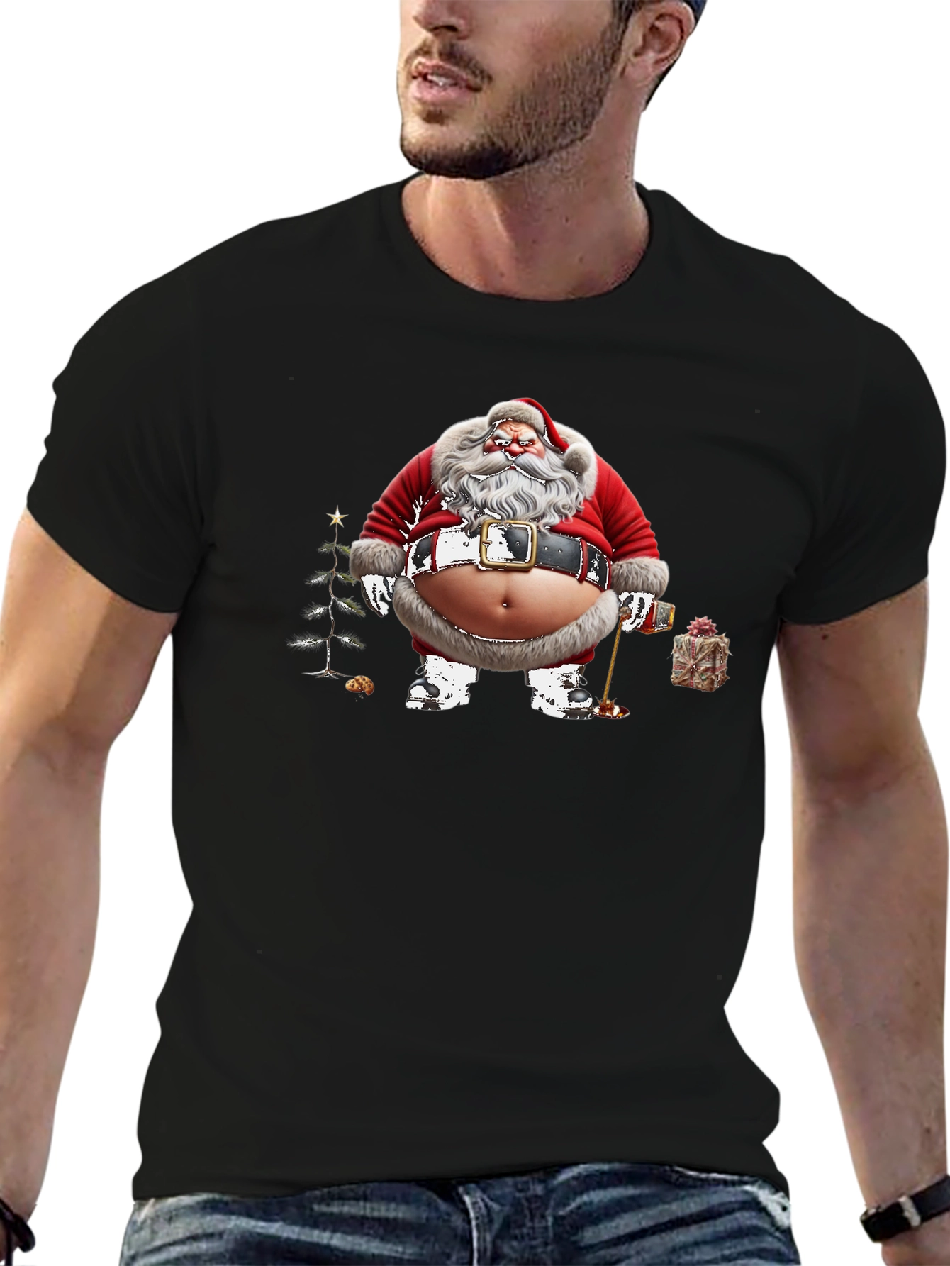 Grumpy Santa T-Shirt - Holiday Humor