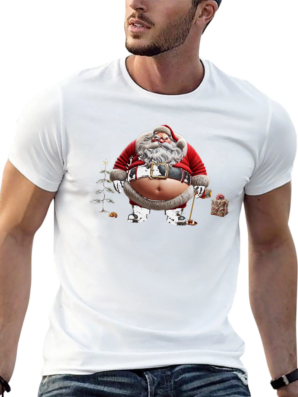 Grumpy Santa T-Shirt - Holiday Humor