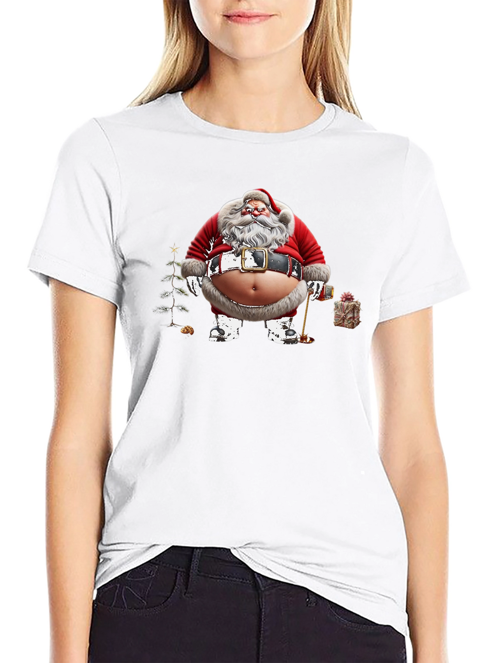 Grumpy Santa T-Shirt - Holiday Humor