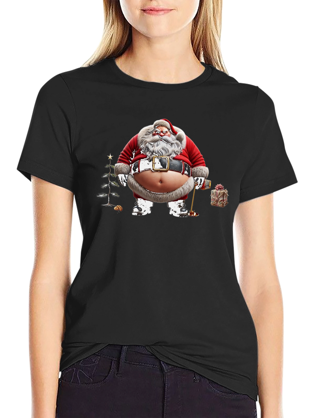Grumpy Santa T-Shirt - Holiday Humor
