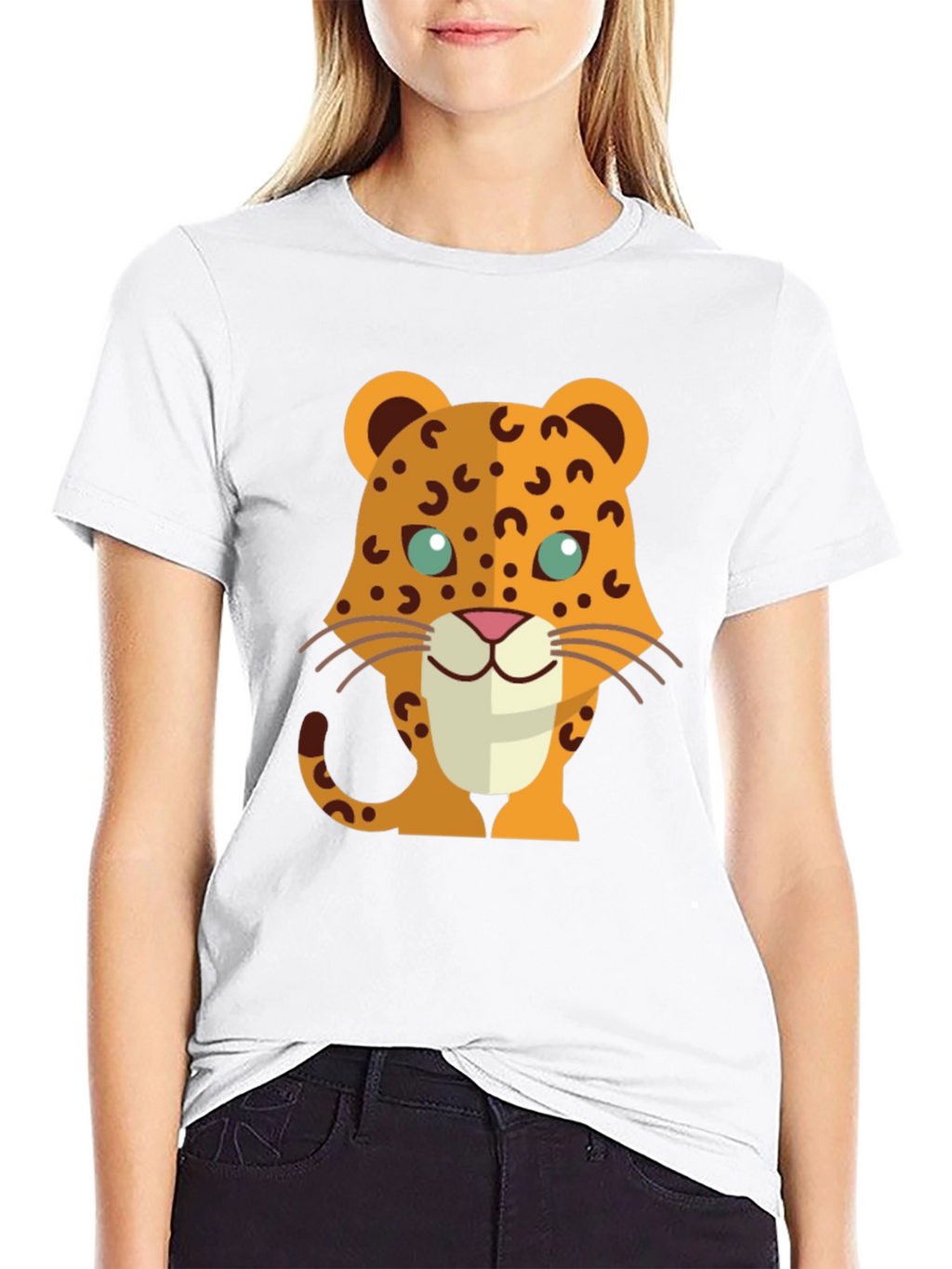 Leopard Graphic T-Shirt - Trendy Cartoon Design