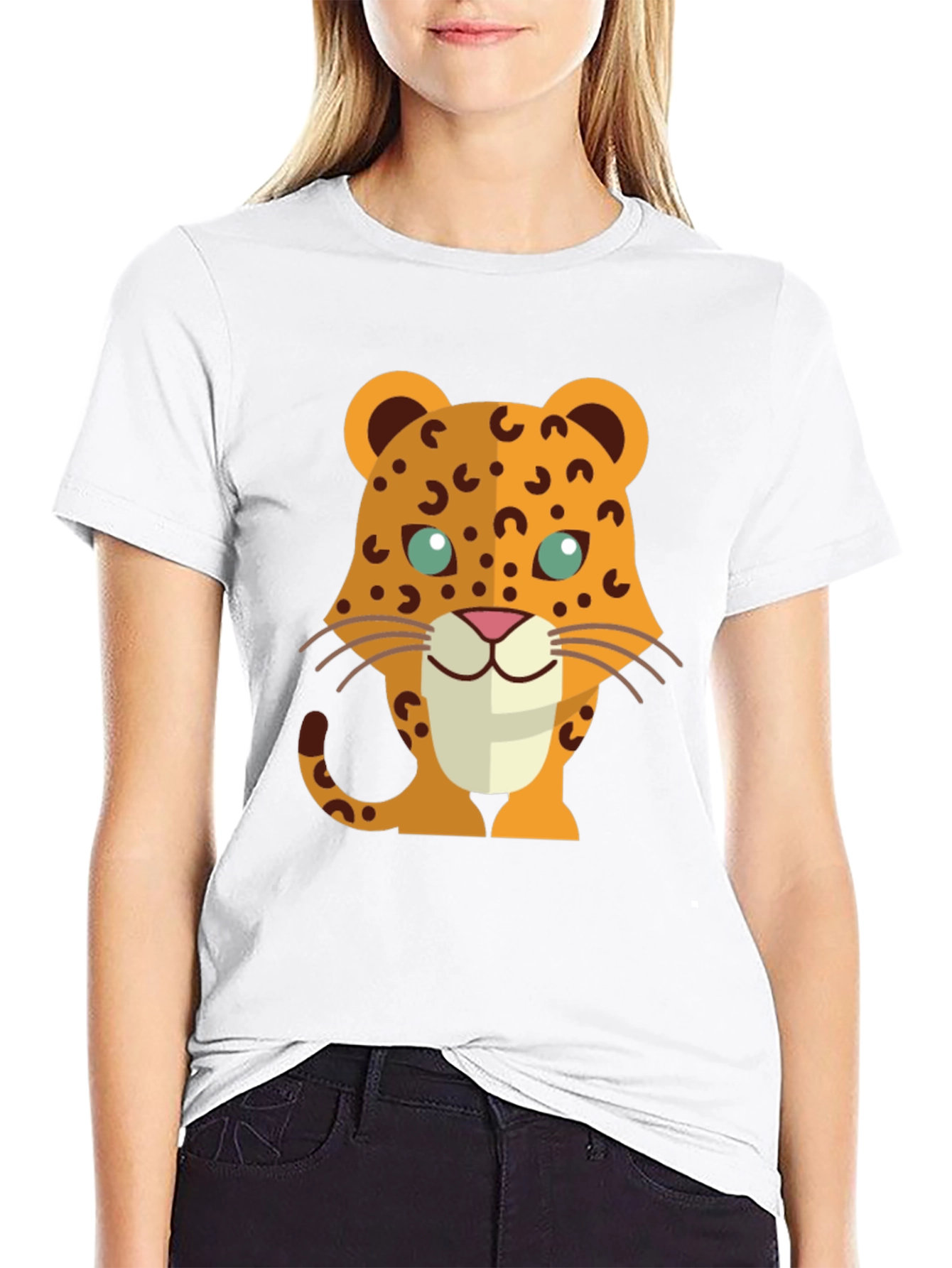 Leopard Graphic T-Shirt - Trendy Cartoon Design