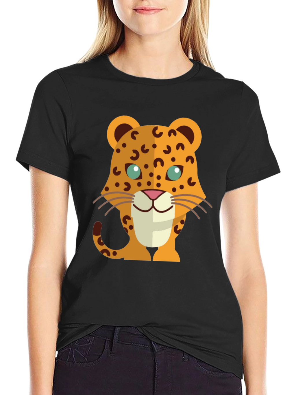 Leopard Graphic T-Shirt - Trendy Cartoon Design