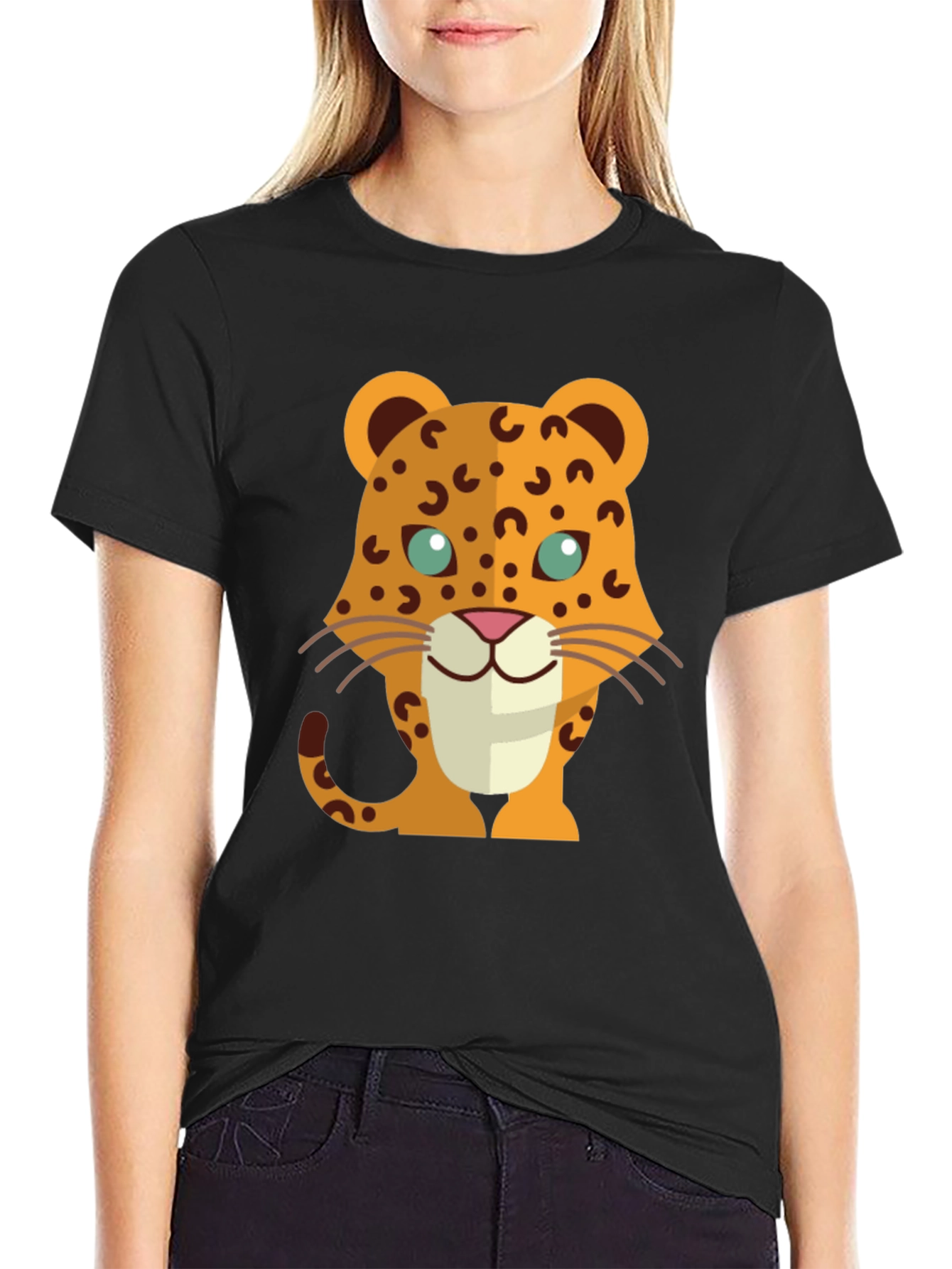 Leopard Graphic T-Shirt - Trendy Cartoon Design
