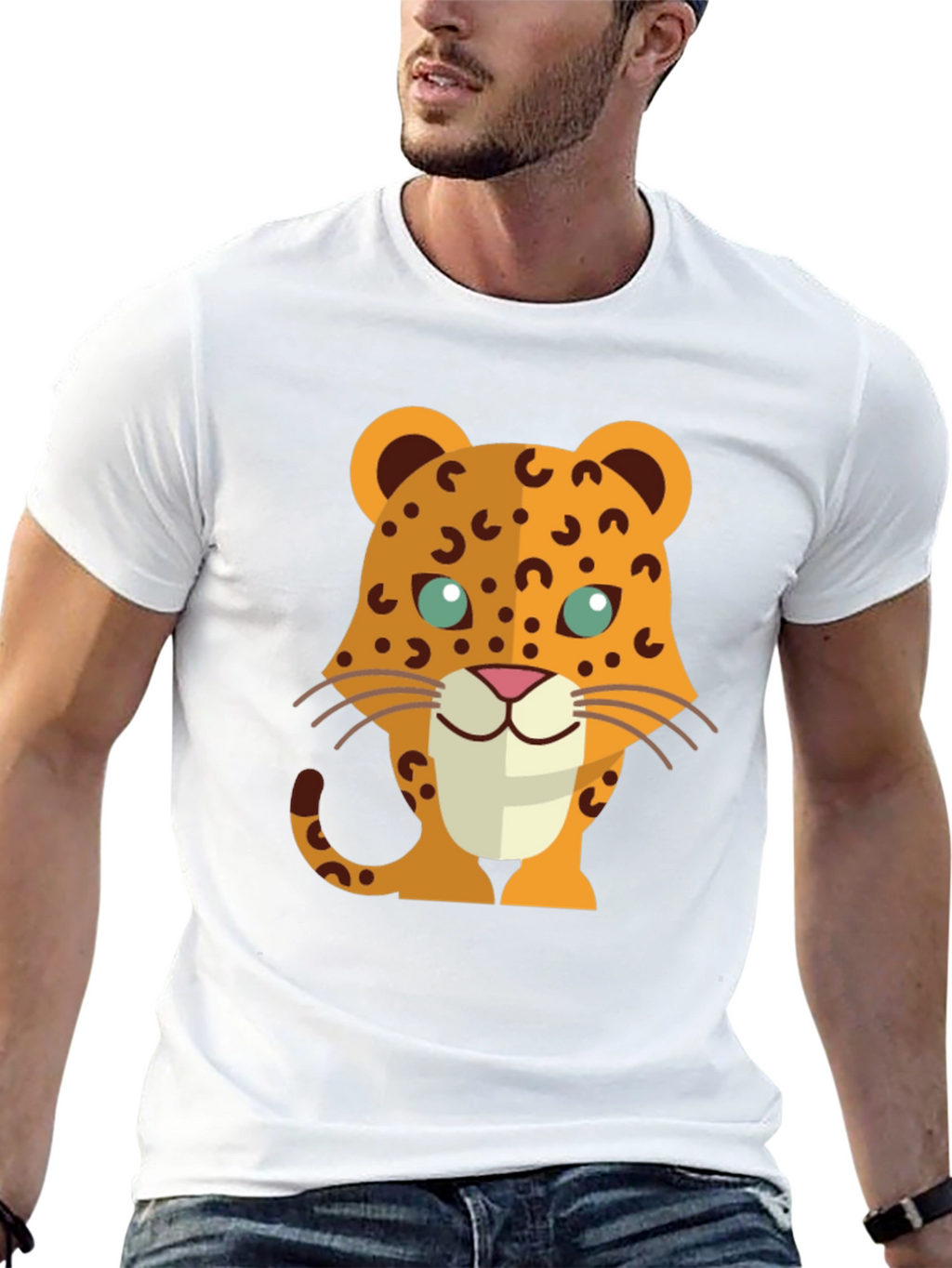 Leopard Graphic T-Shirt - Trendy Cartoon Design