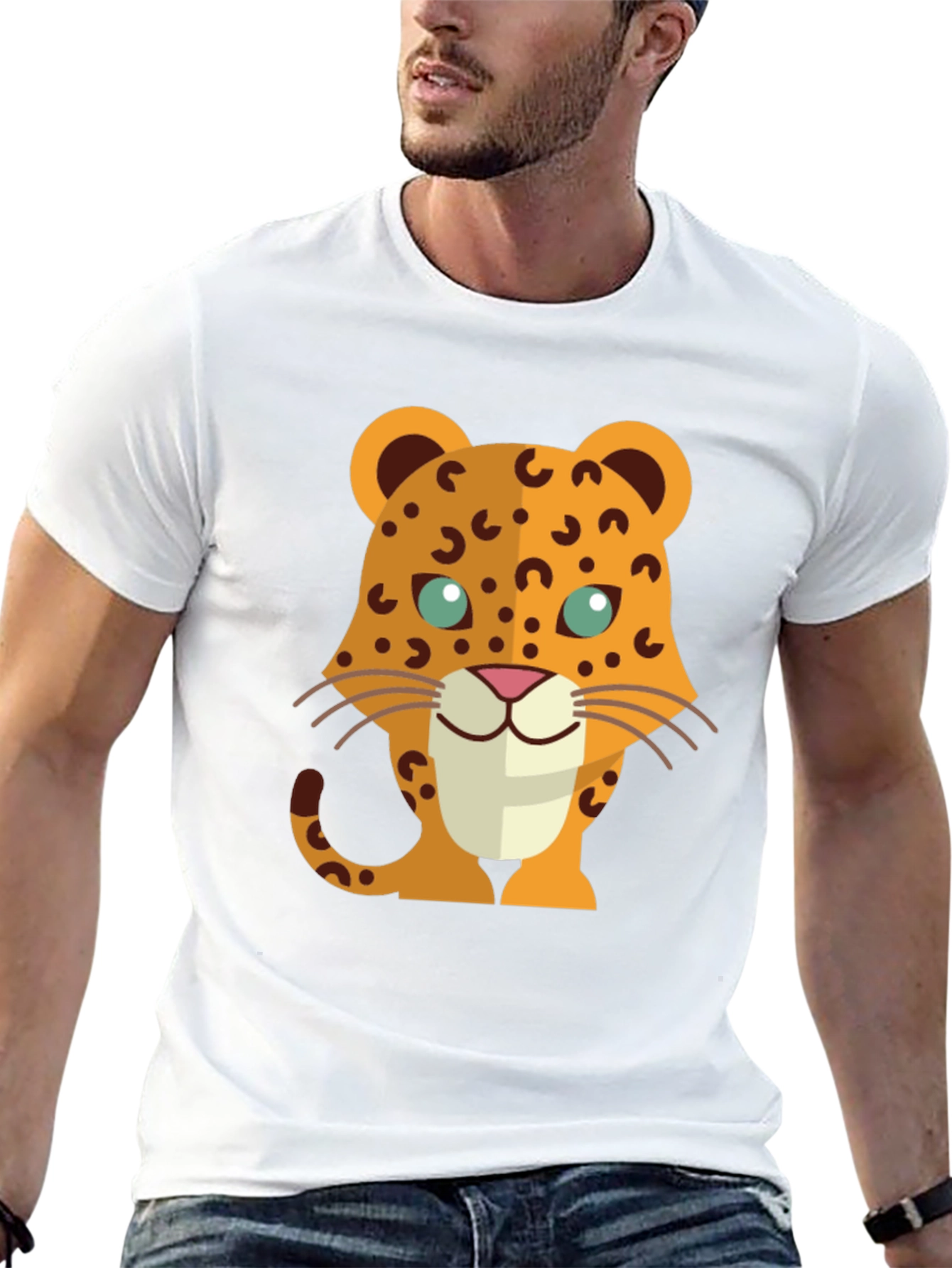 Leopard Graphic T-Shirt - Trendy Cartoon Design