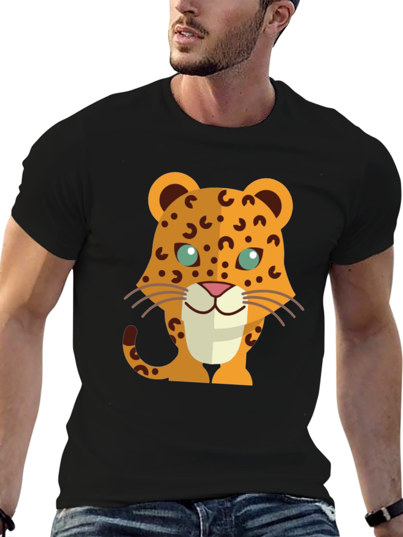 Leopard Graphic T-Shirt - Trendy Cartoon Design