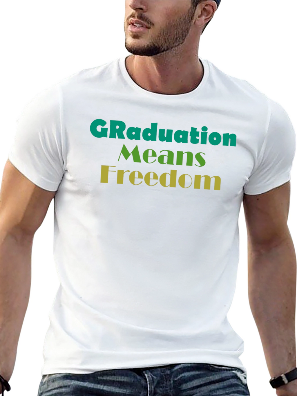 Graduation Means Freedom Graphic Tee - Unisex Black T-Shirt