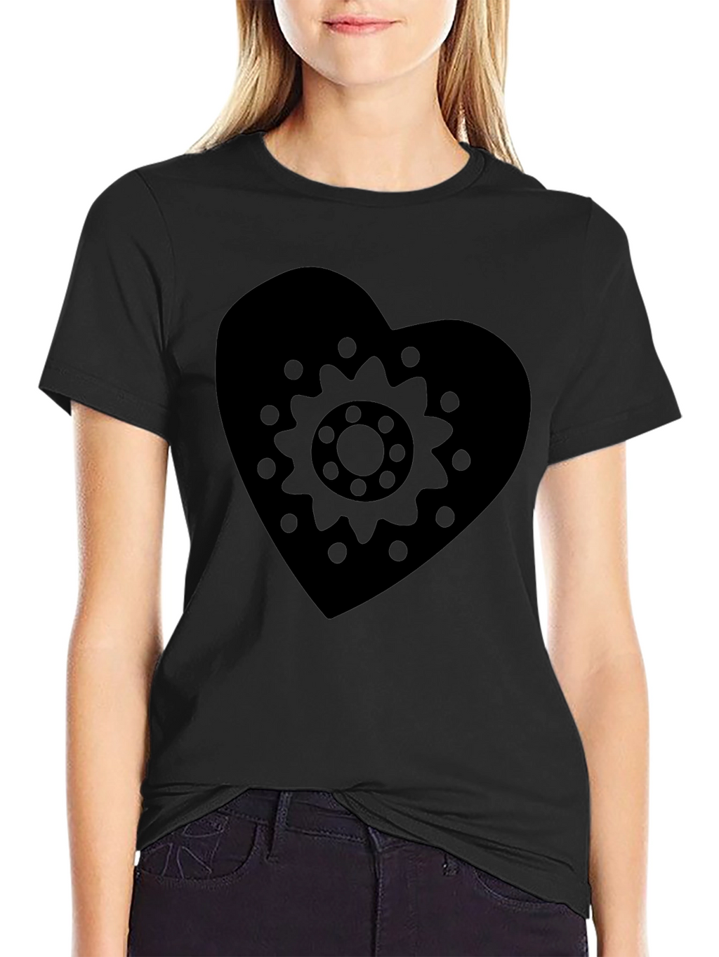 Heart Gear Graphic Tee - Black