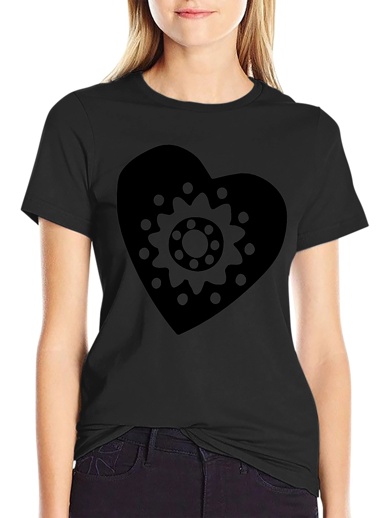 Heart Gear Graphic Tee - Black