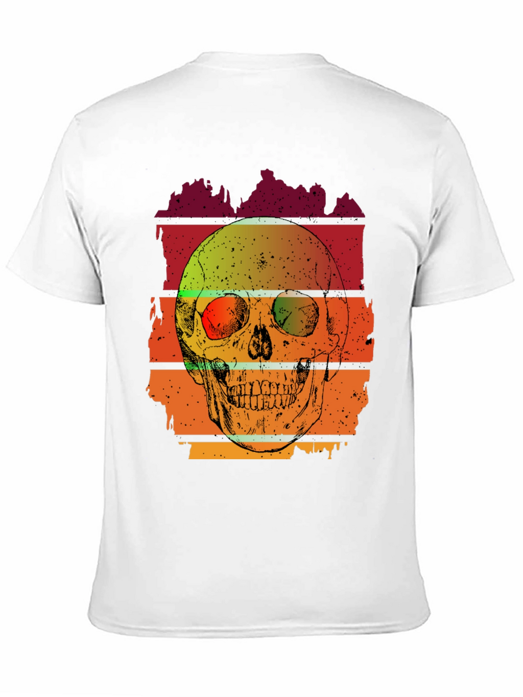 Retro Skull Graphic T-Shirt - Mens Black Tee