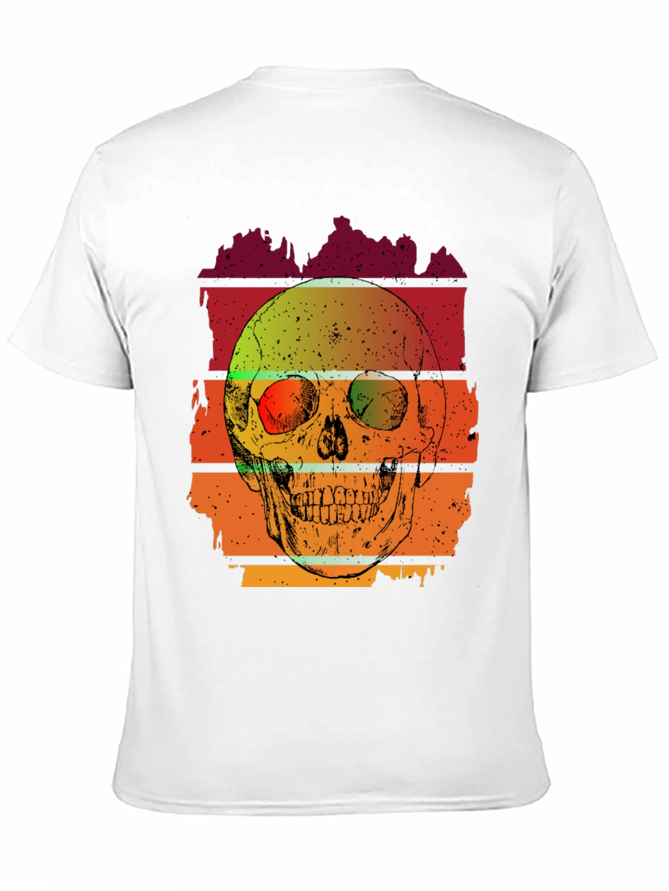 Retro Skull Graphic T-Shirt - Mens Black Tee