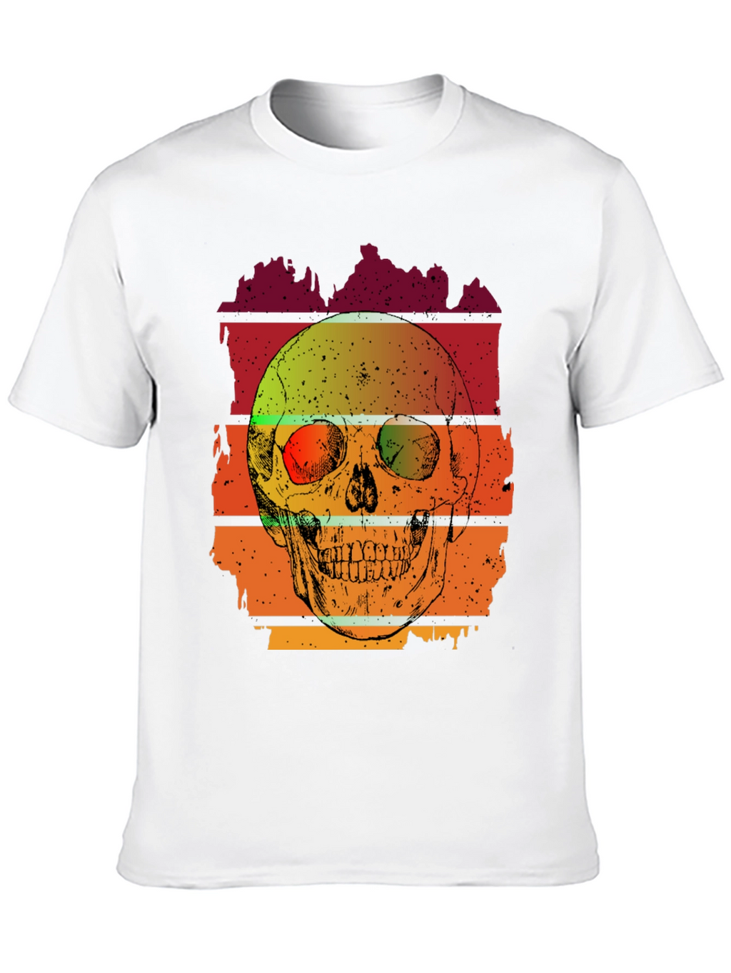 Retro Skull Graphic T-Shirt - Mens Black Tee