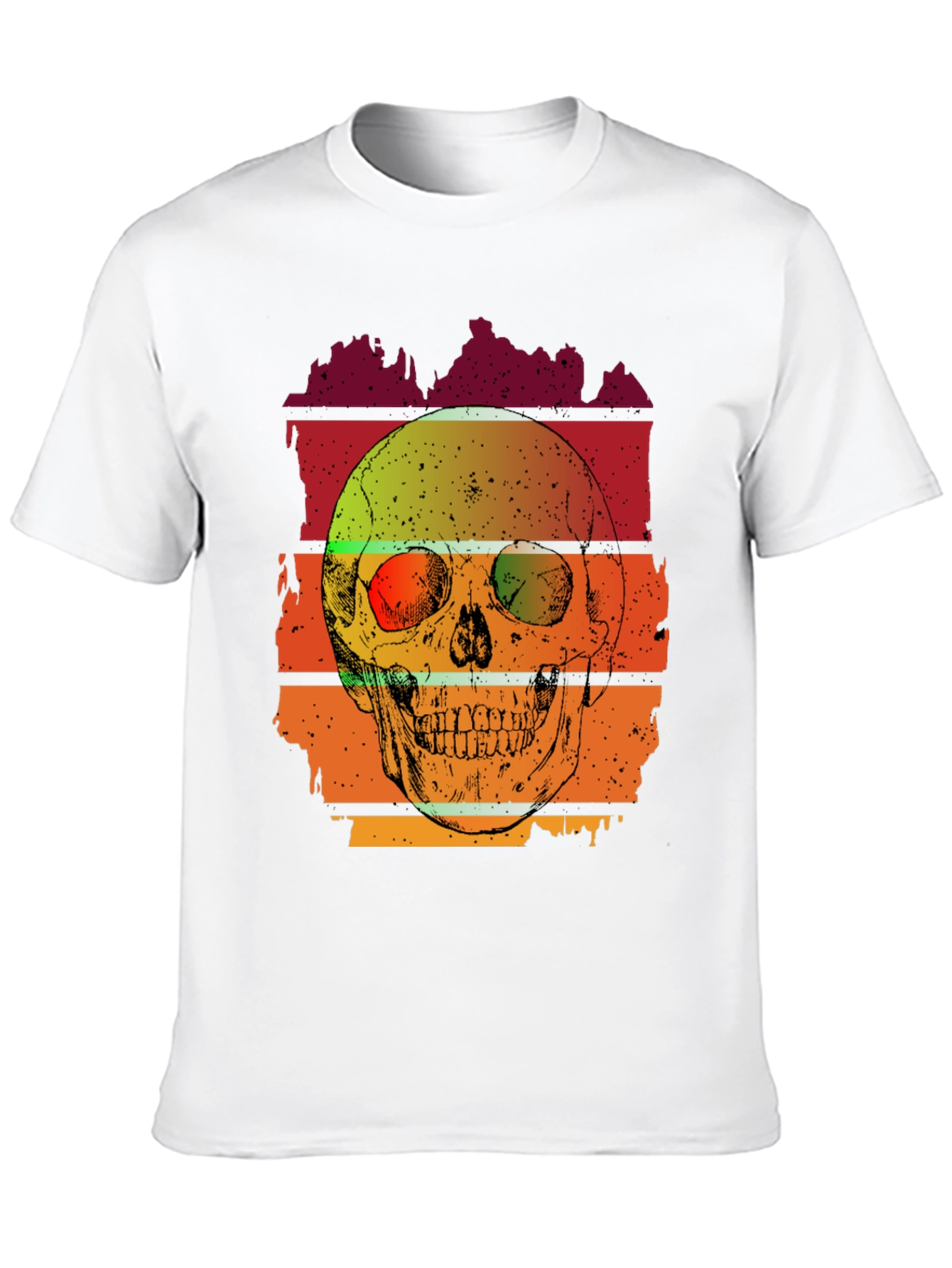 Retro Skull Graphic T-Shirt - Mens Black Tee