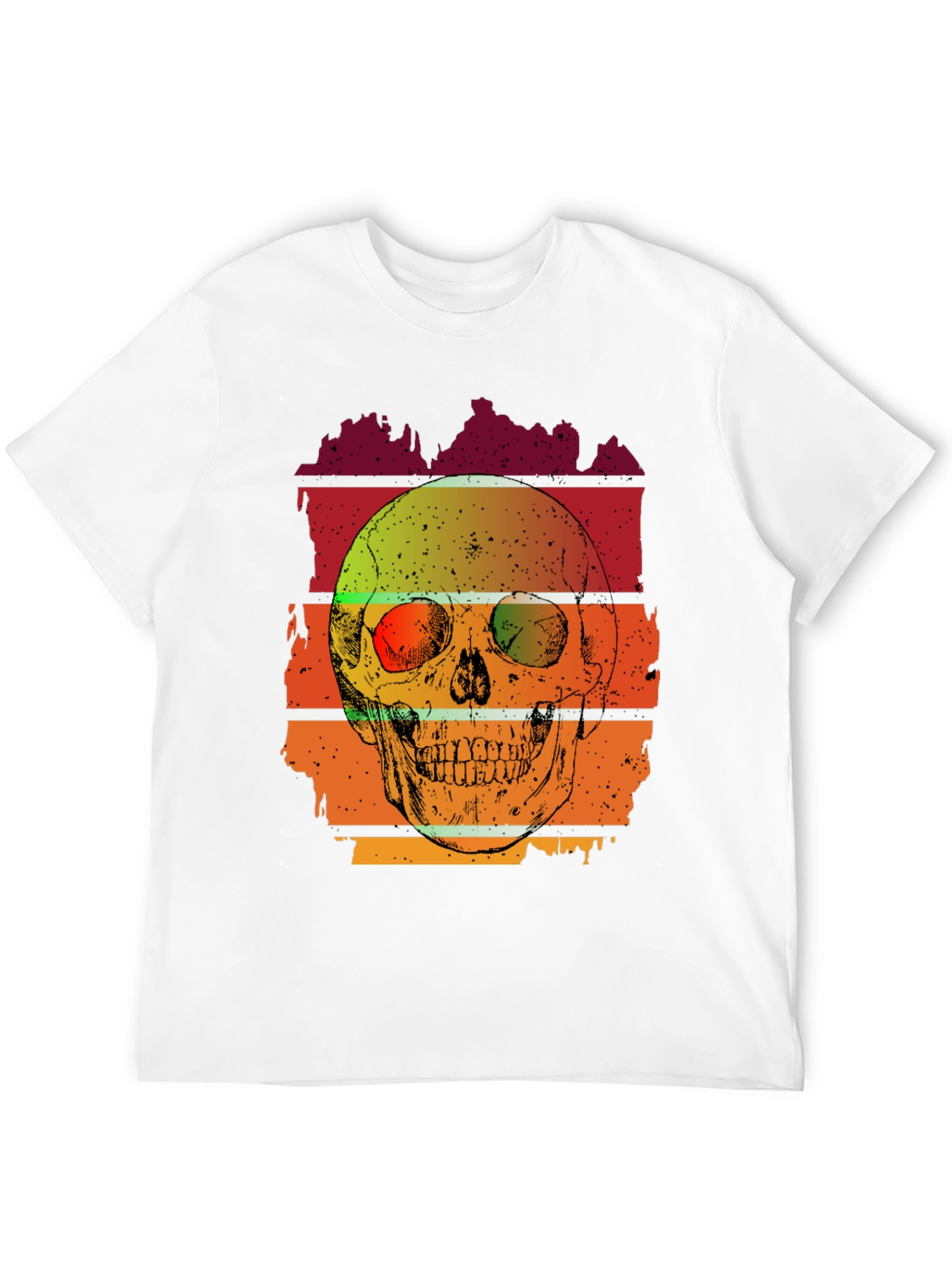 Retro Skull Graphic T-Shirt - Mens Black Tee