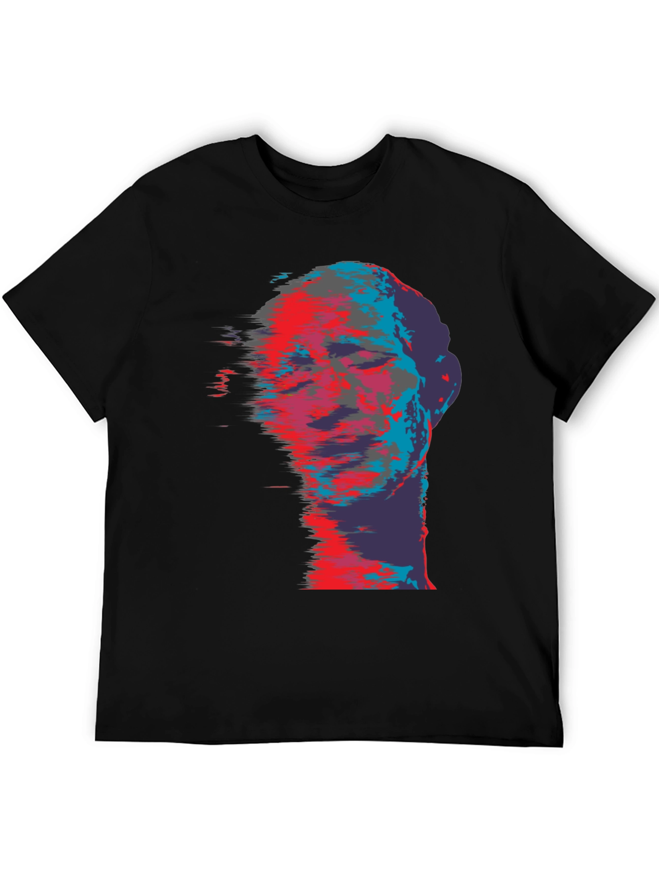 Abstract Face Graphic Print T-Shirt