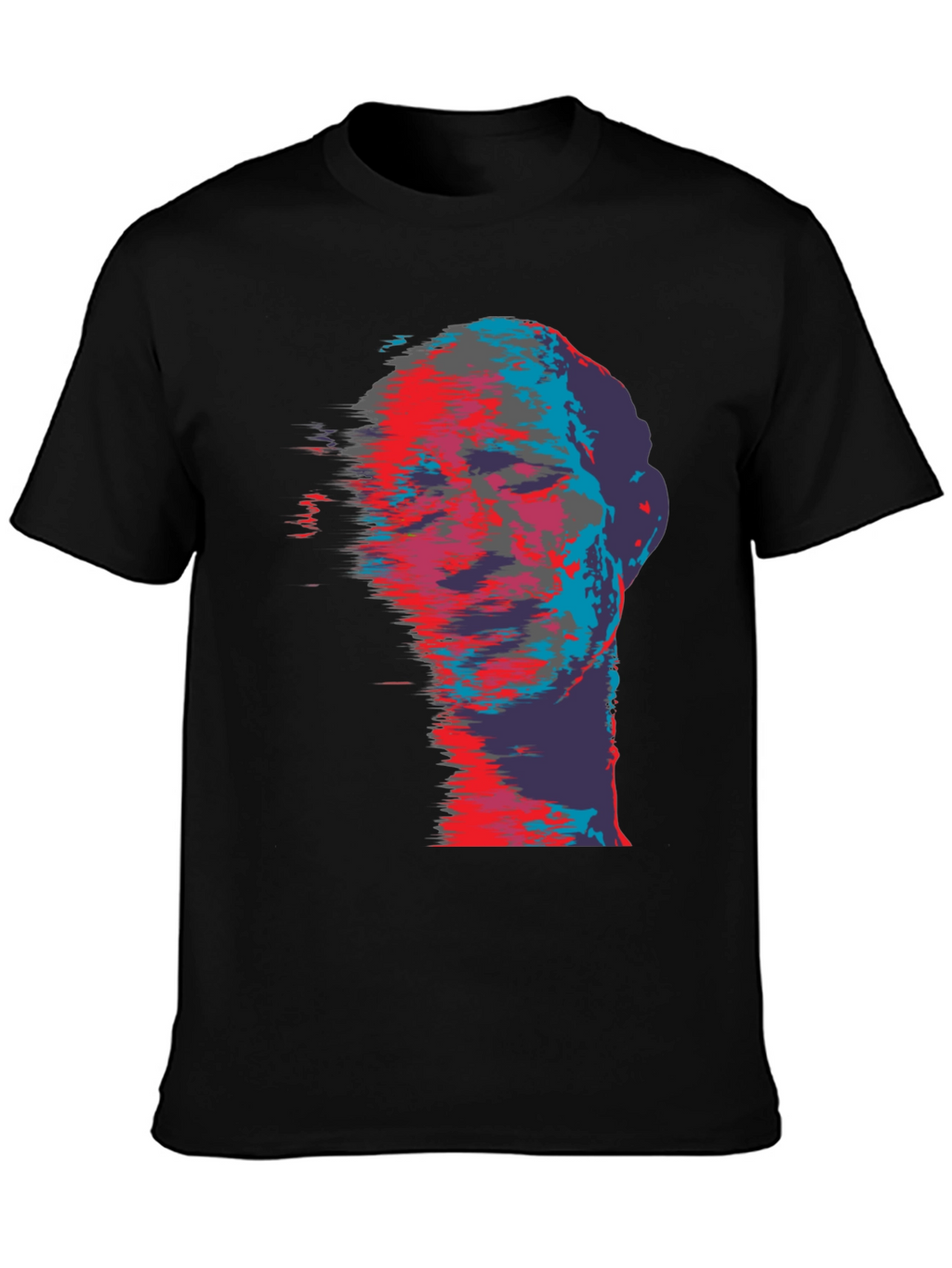 Abstract Face Graphic Print T-Shirt