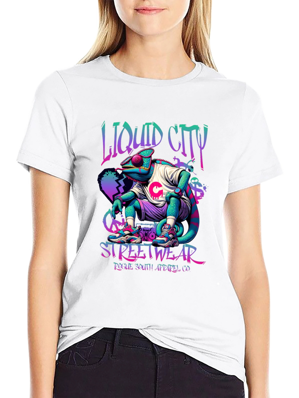 Liquid City Chameleon Streetwear T-Shirt