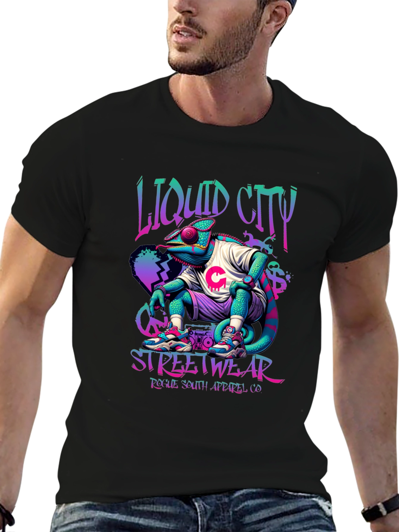 Liquid City Chameleon Streetwear T-Shirt