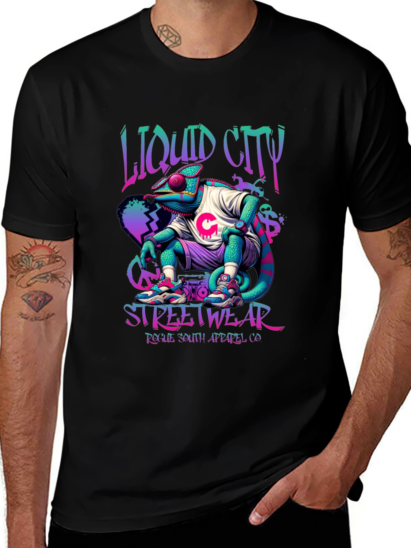 Liquid City Chameleon Streetwear T-Shirt