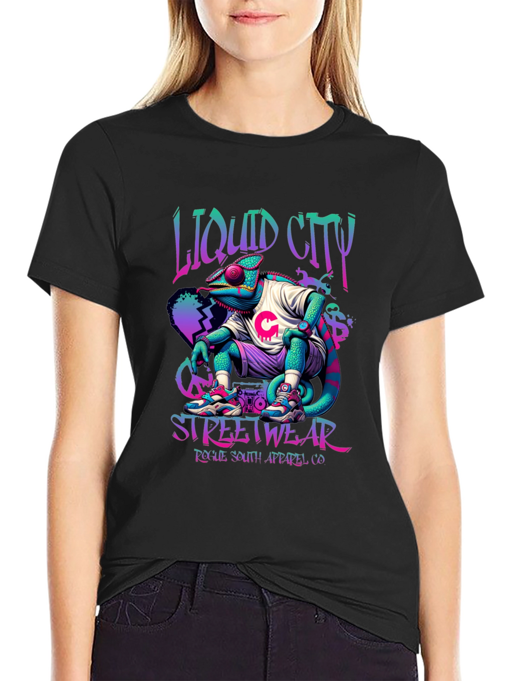 Liquid City Chameleon Streetwear T-Shirt