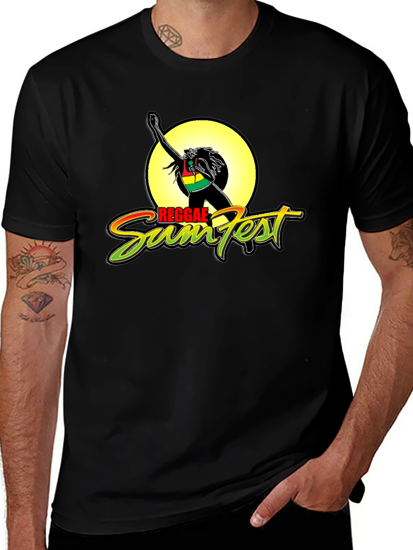 Reggae Sumfest Graphic Tee - Black Cotton Blend