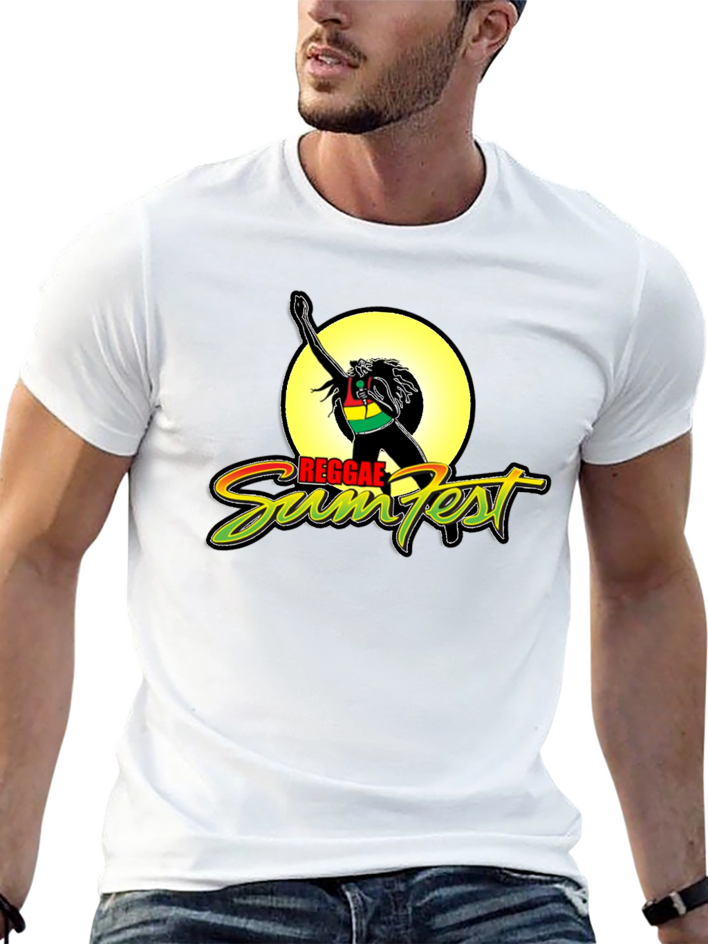 Reggae Sumfest Graphic Tee - Black Cotton Blend
