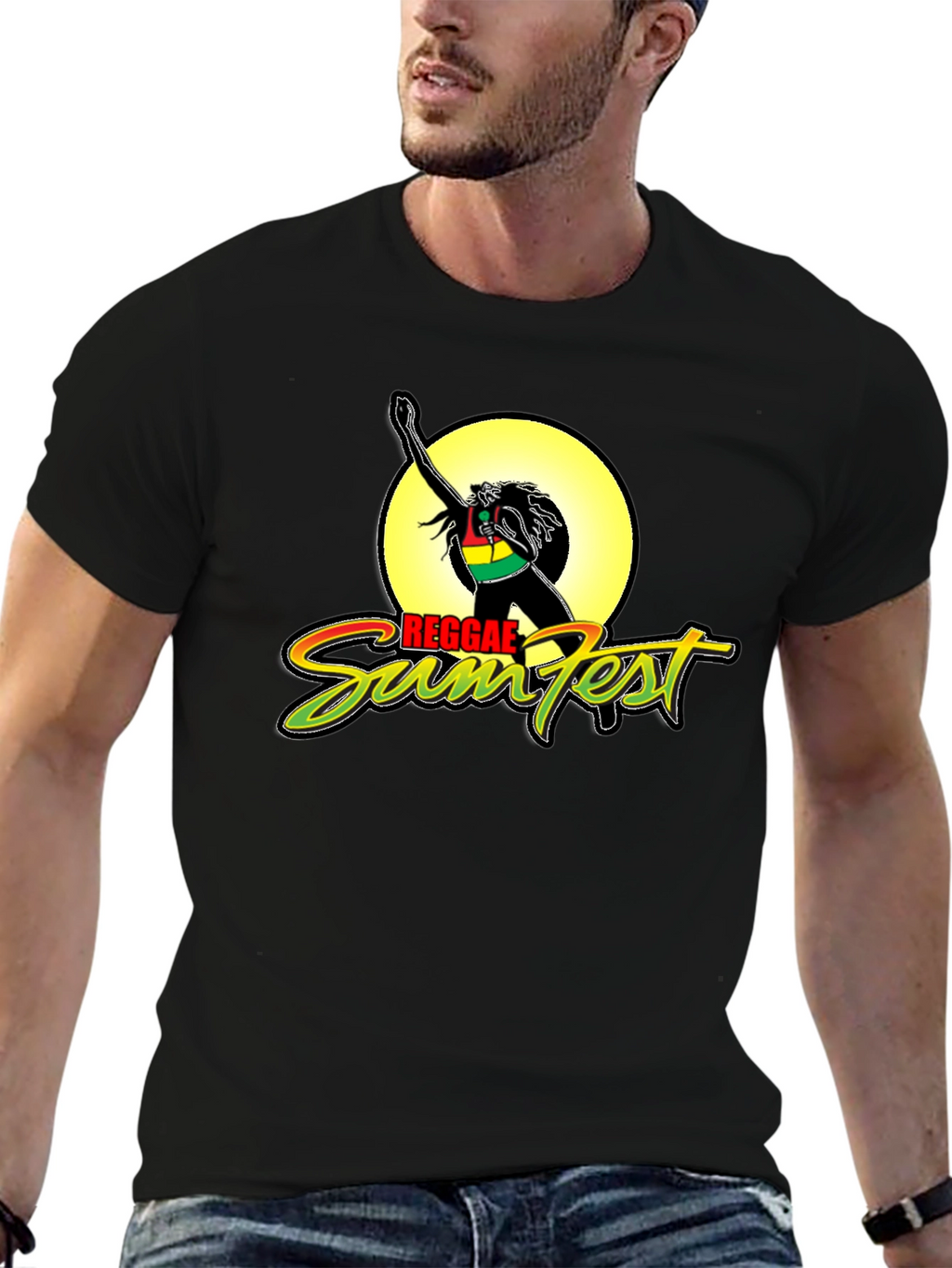 Reggae Sumfest Graphic Tee - Black Cotton Blend