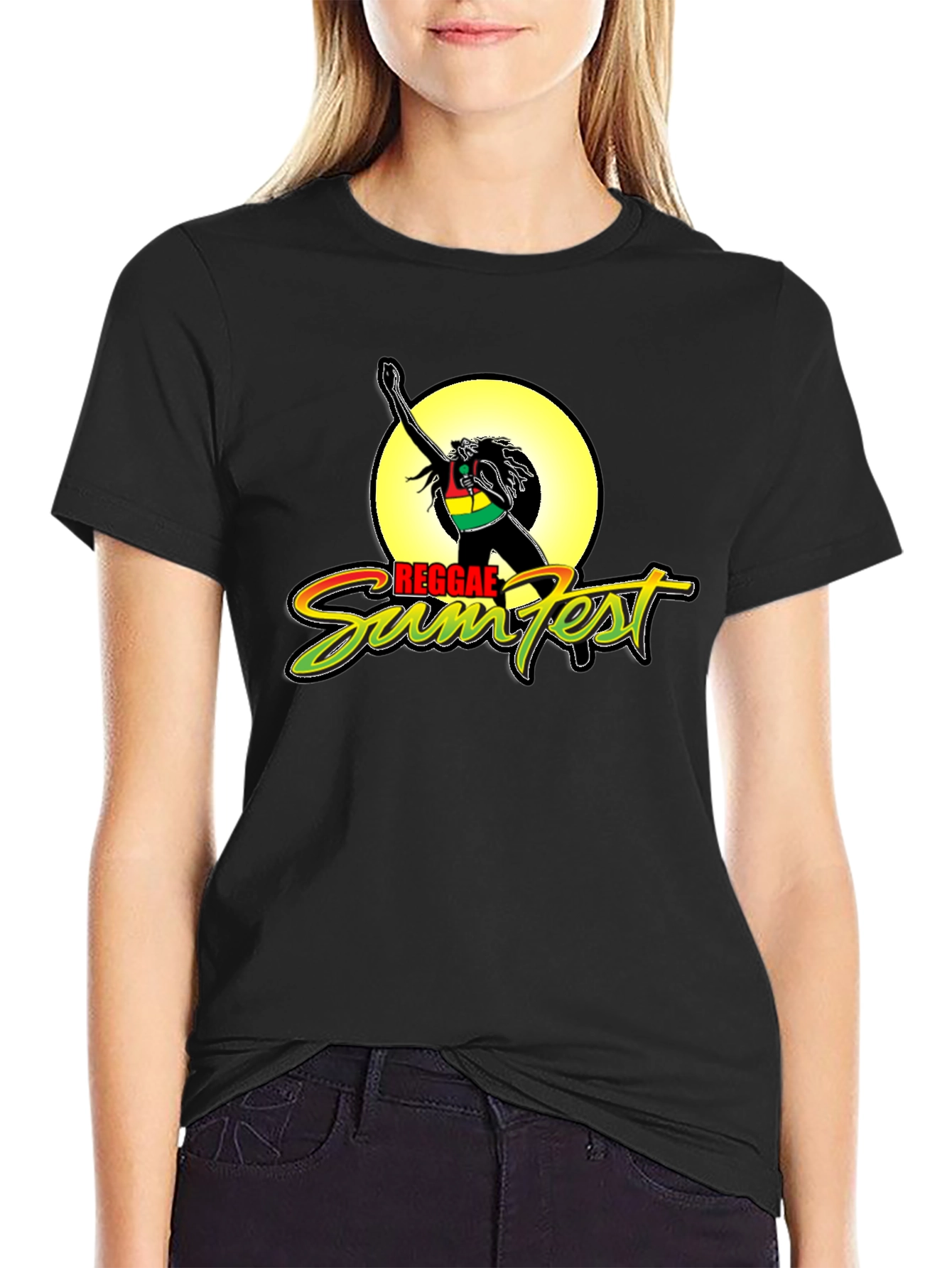 Reggae Sumfest Graphic Tee - Black Cotton Blend