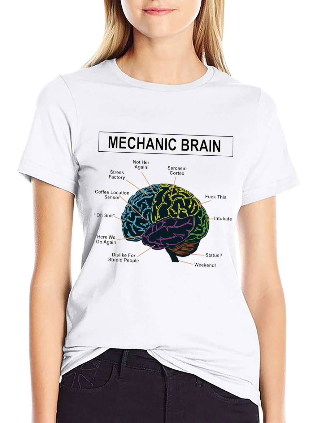 Mechanic Brain T-Shirt - Funny Auto Repair Humor