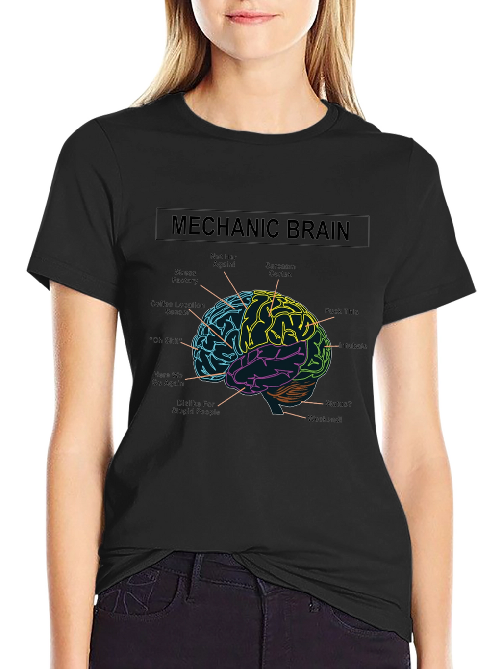 Mechanic Brain T-Shirt - Funny Auto Repair Humor