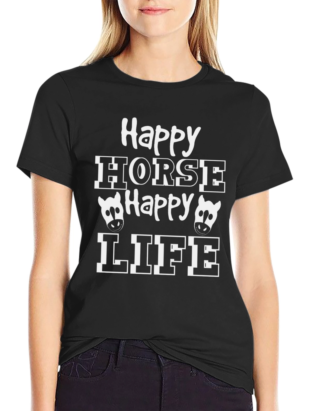 Happy Horse Happy Life Graphic T-Shirt