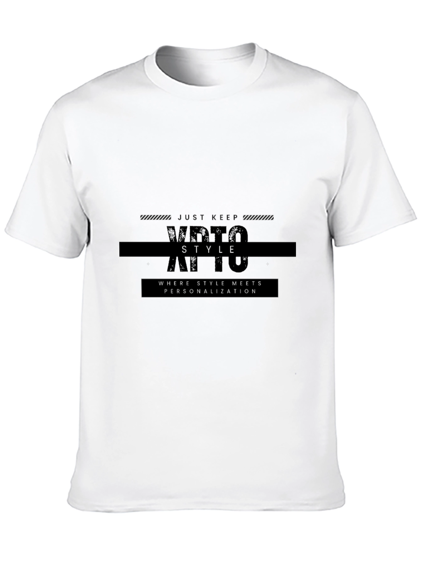 Modern Black Graphic Tee - Style & Personalization