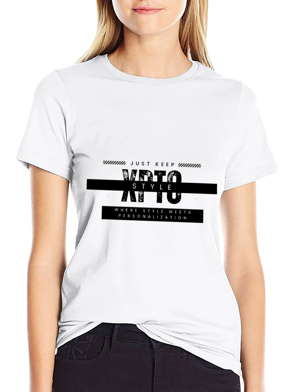 Modern Black Graphic Tee - Style & Personalization