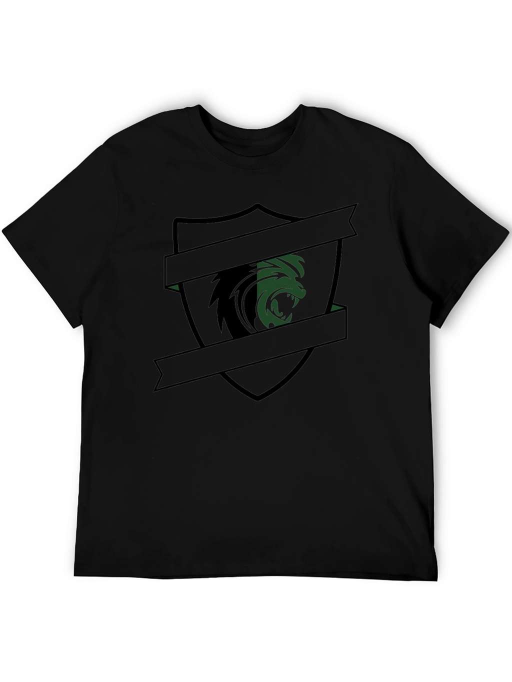 Lion Crest Graphic Tee - Black