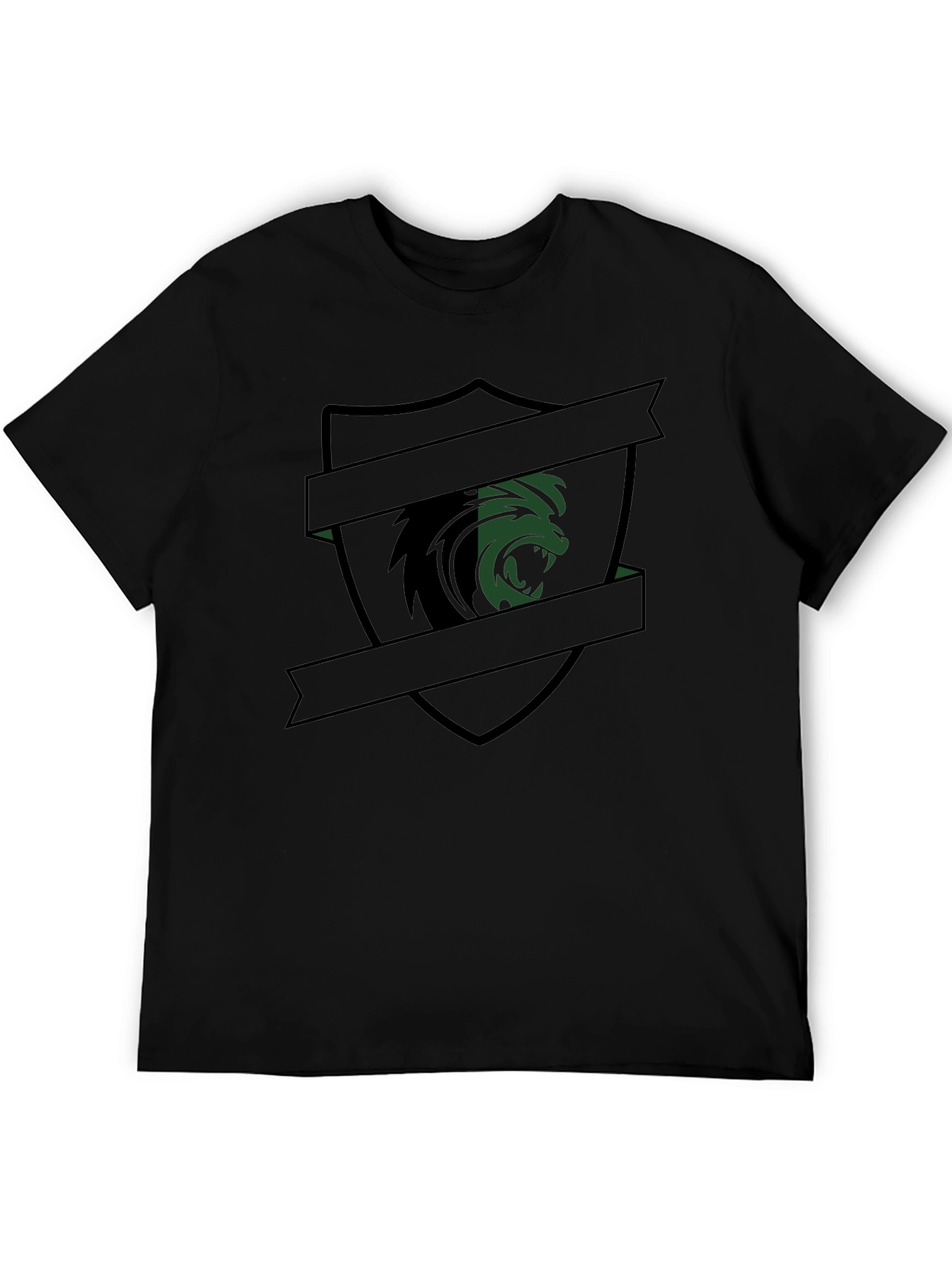 Lion Crest Graphic Tee - Black