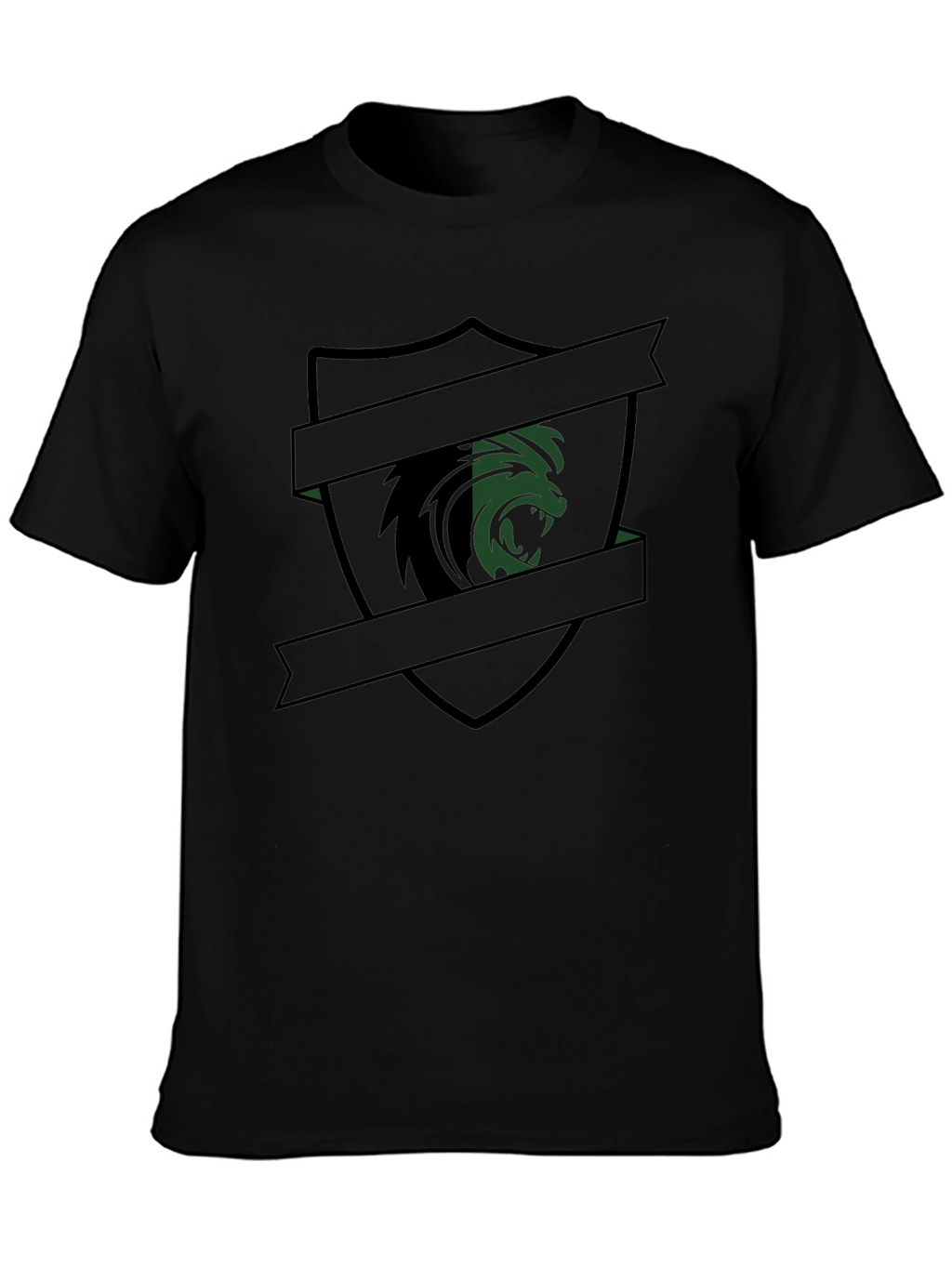 Lion Crest Graphic Tee - Black