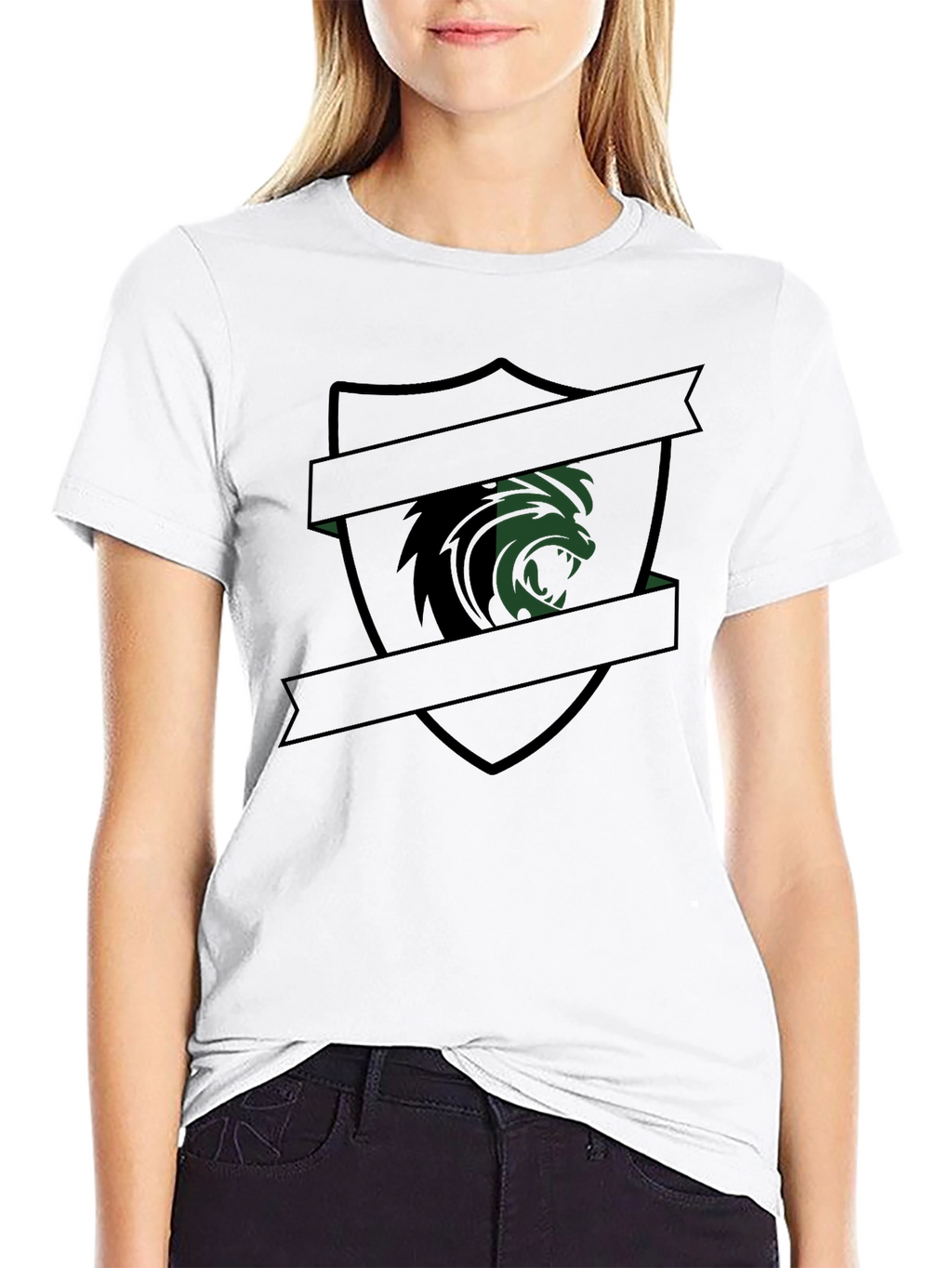 Lion Crest Graphic Tee - Black