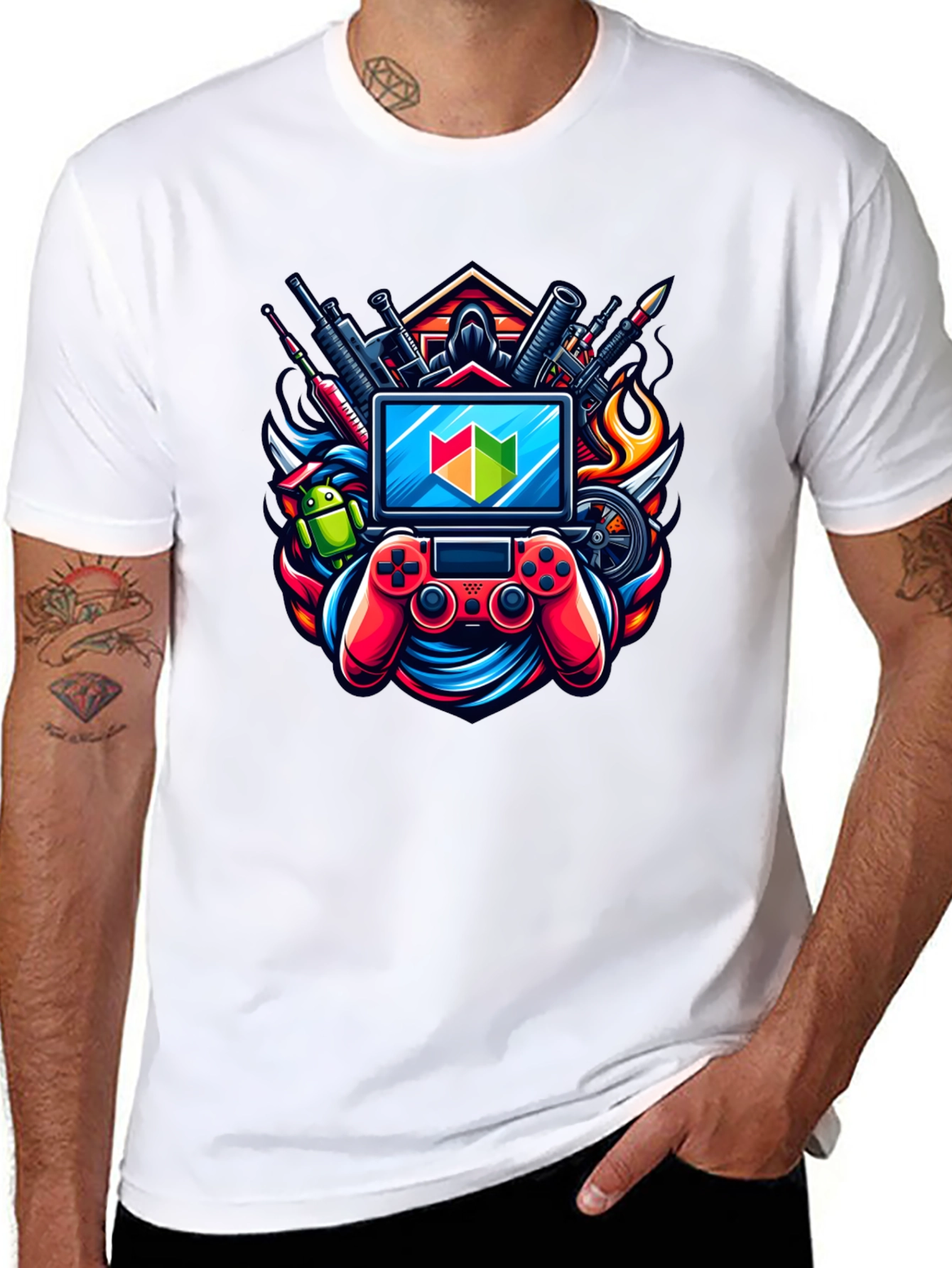 Gamer T-Shirt: Controller & Tech Design