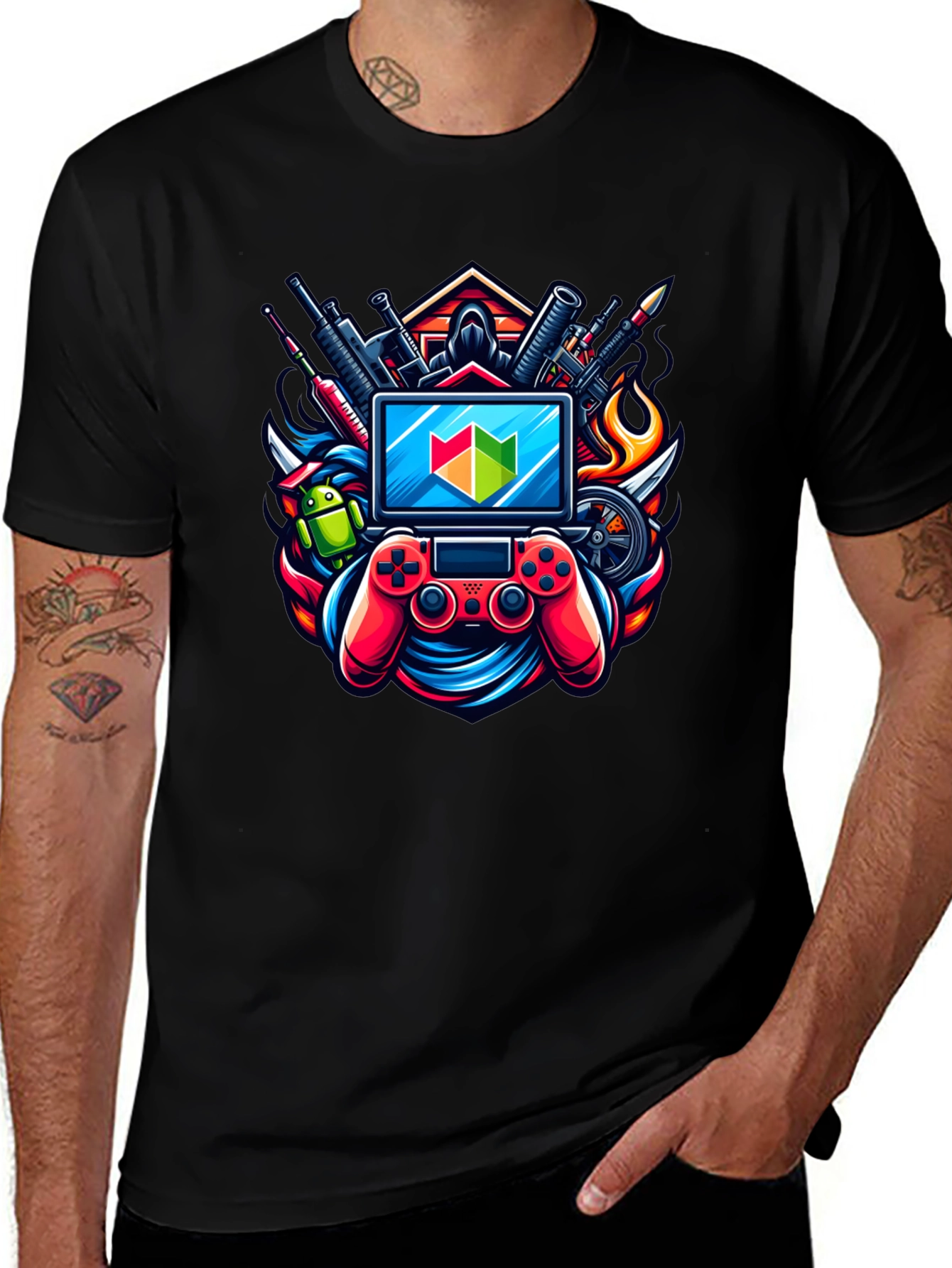 Gamer T-Shirt: Controller & Tech Design