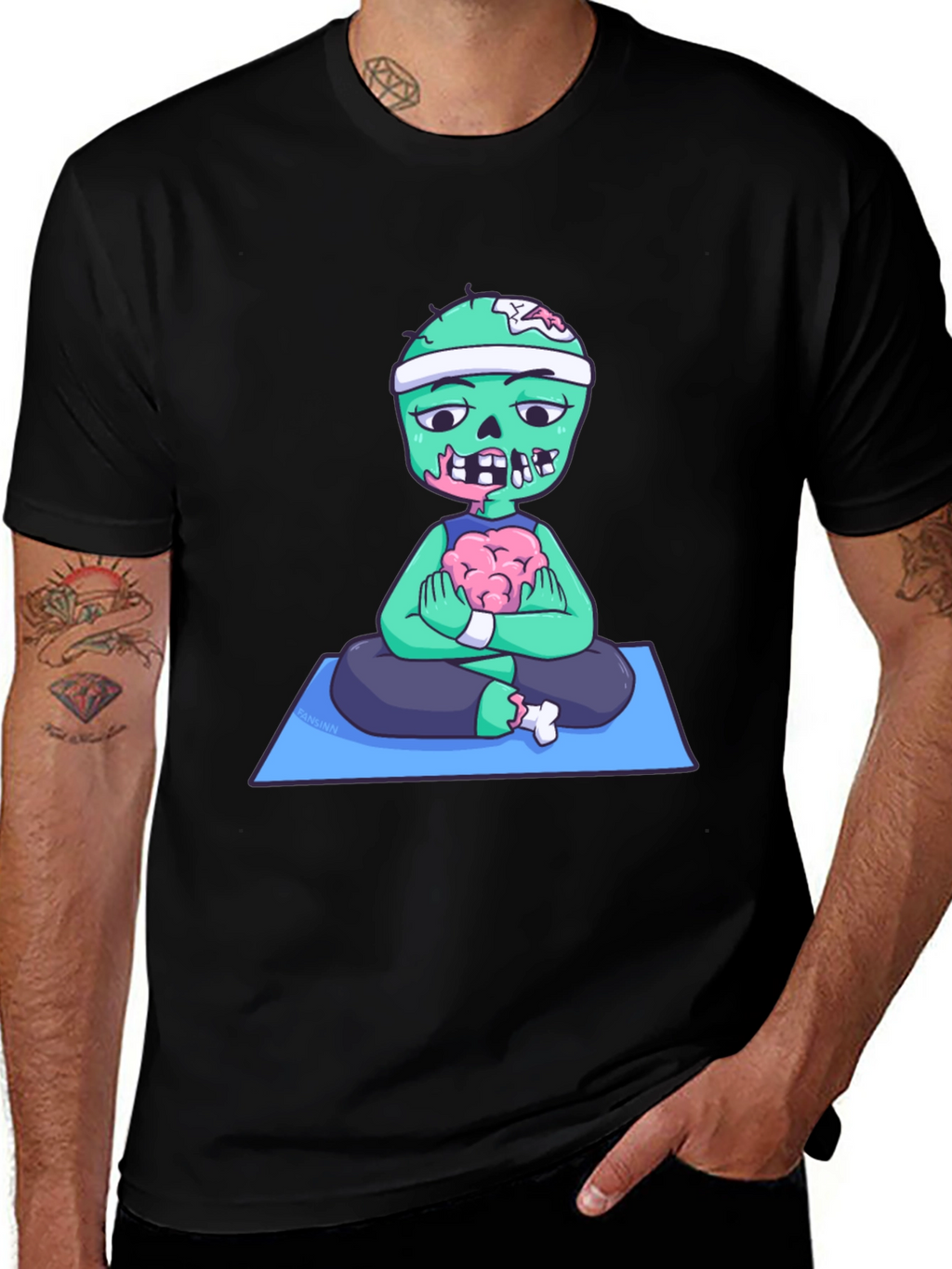 Zombie Yoga Brains T-Shirt