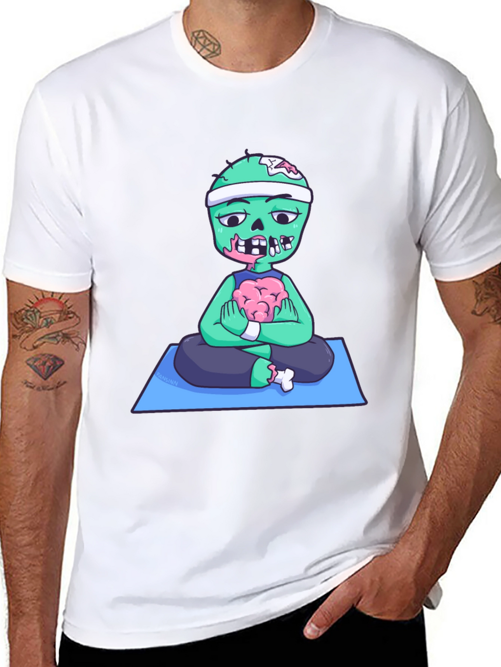 Zombie Yoga Brains T-Shirt