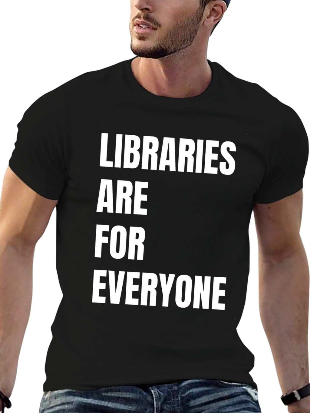 Libraries Are For Everyone Black T-Shirt