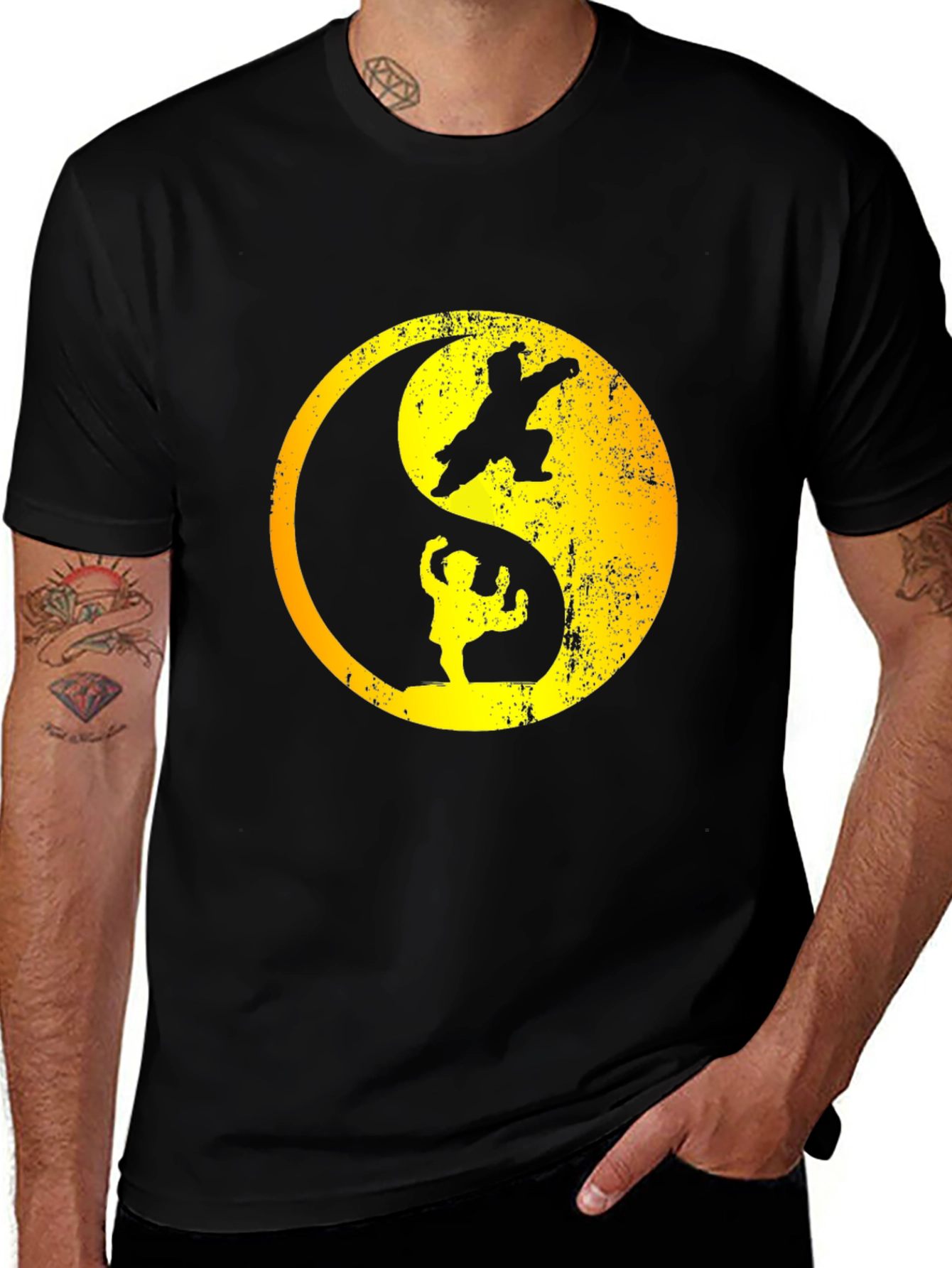 Yin Yang Kung Fu Black T-Shirt