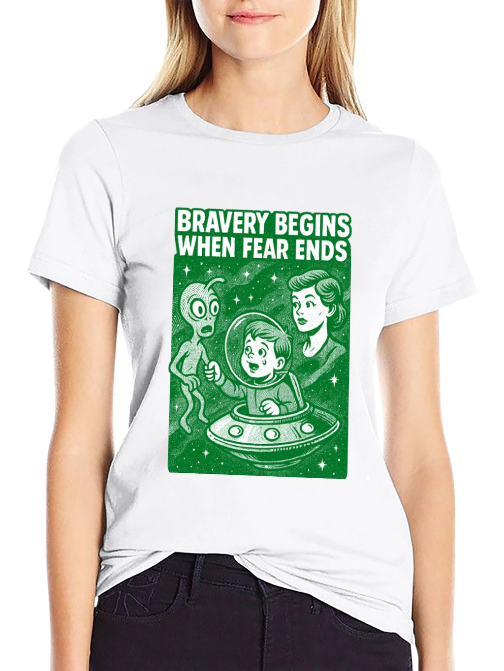 Bravery Begins Alien Encounter T-Shirt