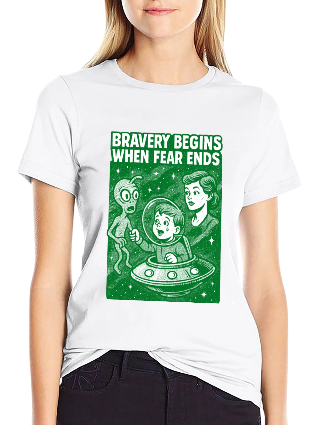 Bravery Begins Alien Encounter T-Shirt
