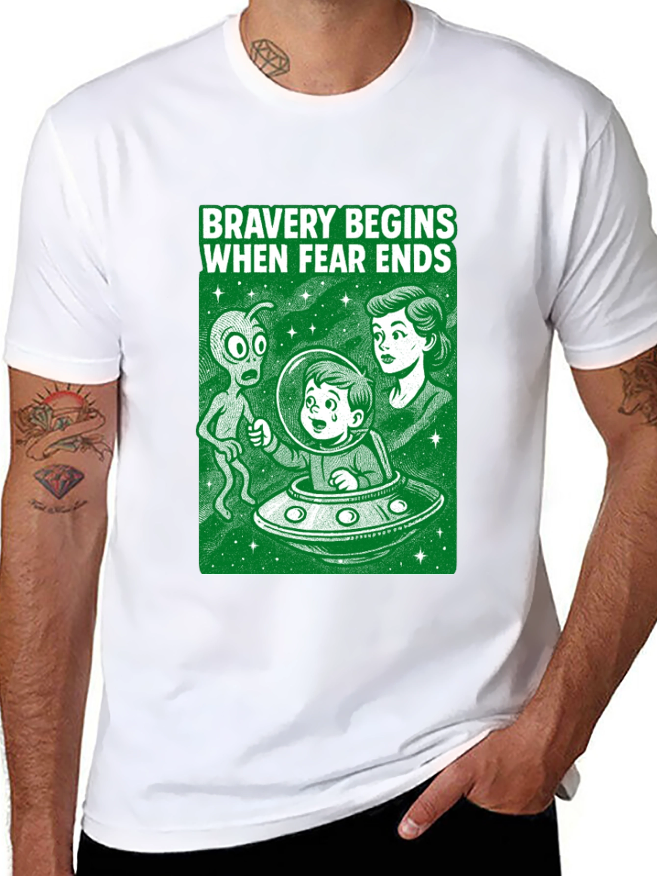 Bravery Begins Alien Encounter T-Shirt