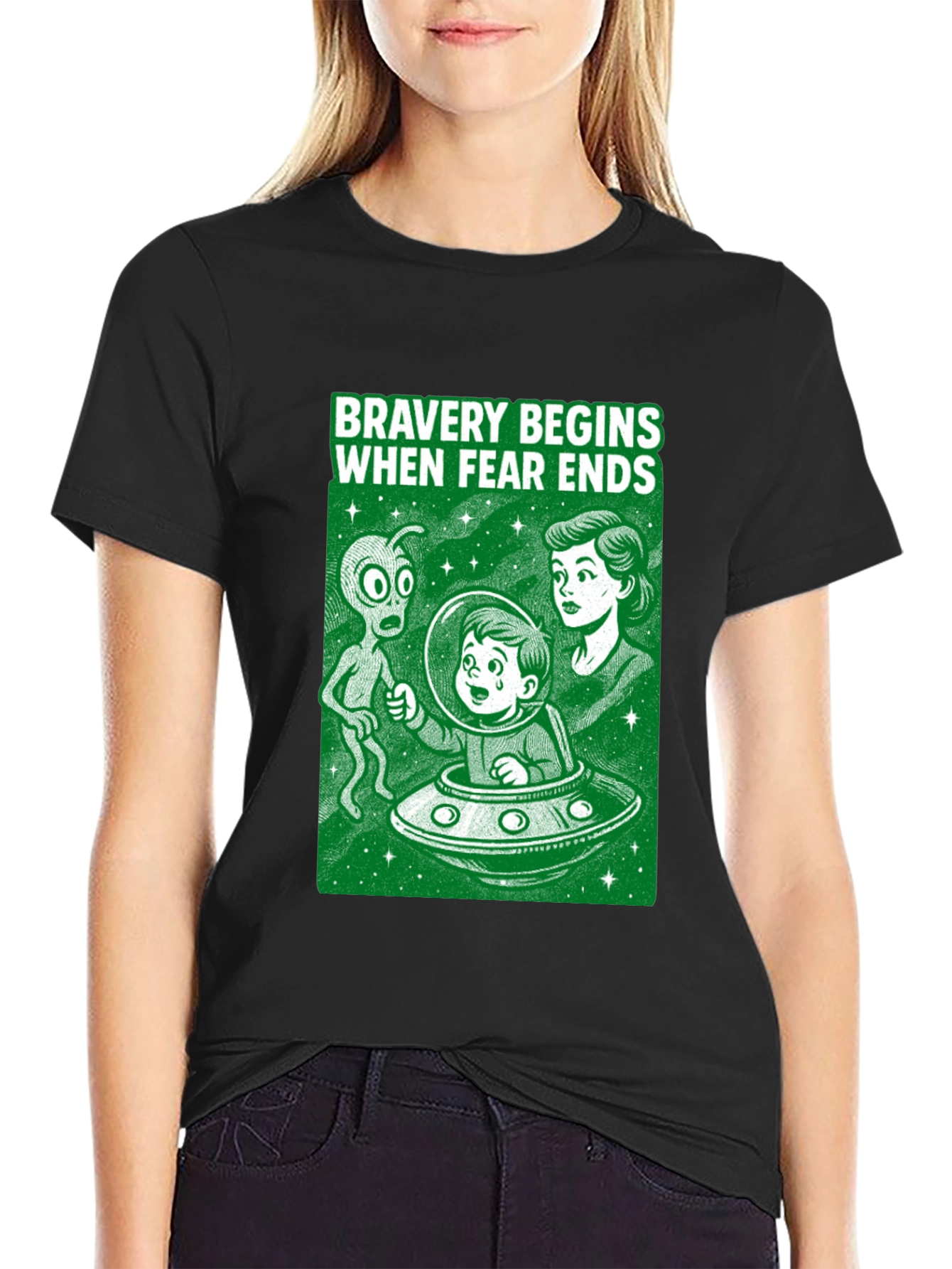 Bravery Begins Alien Encounter T-Shirt