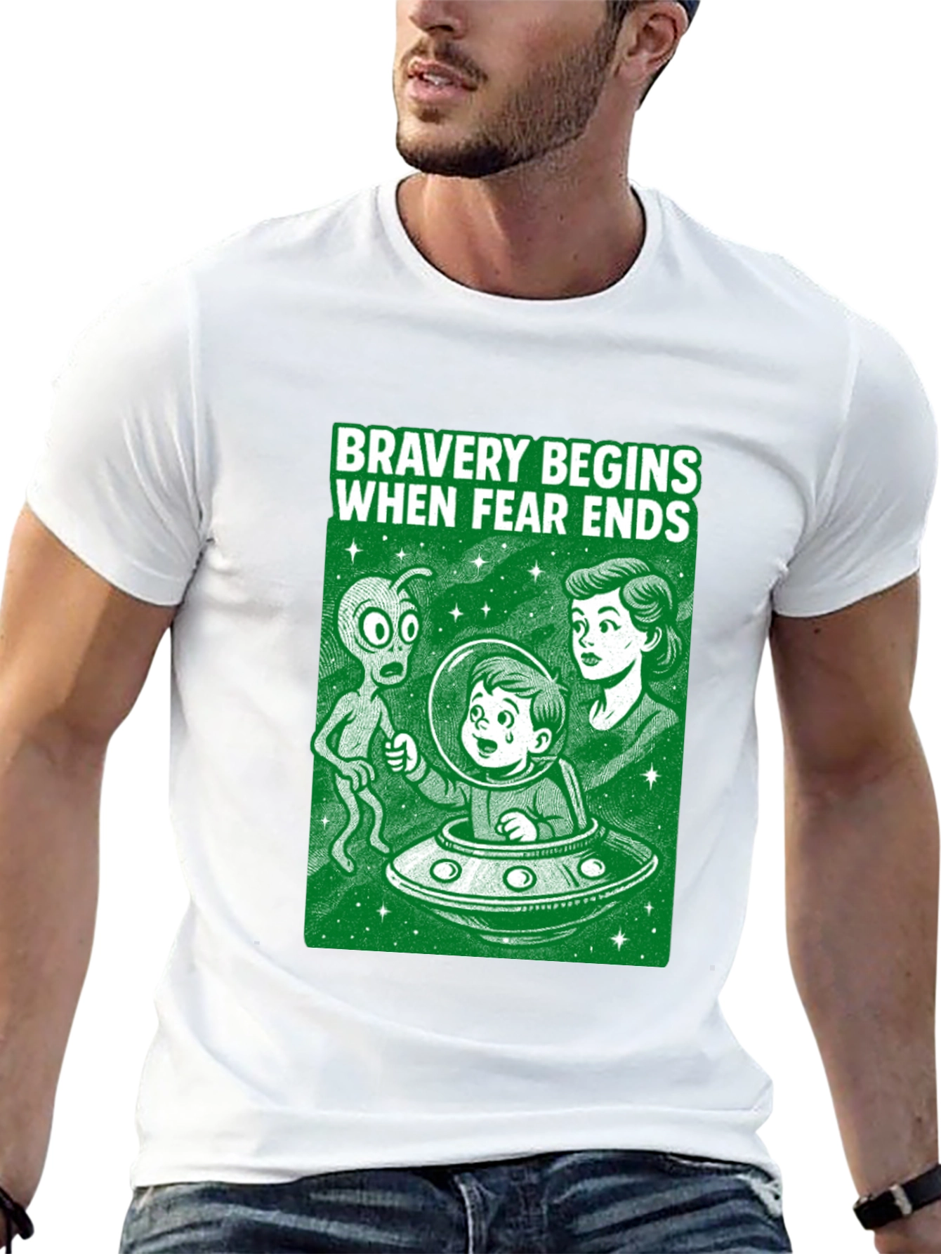 Bravery Begins Alien Encounter T-Shirt